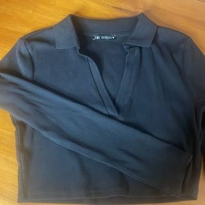 Zara cropped collar shirt.